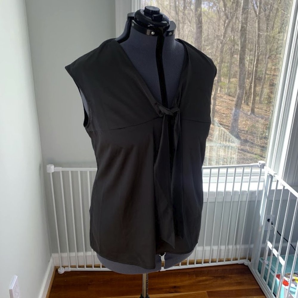 Halogen V Neck Tieneck Sleeveless Blouse XL